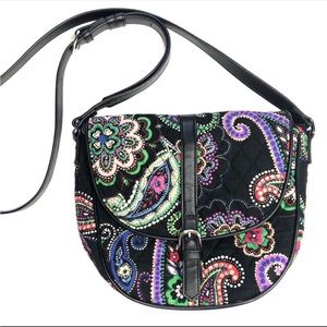 Vera Bradley Slim Saddle Crossbody Kiev Paisley